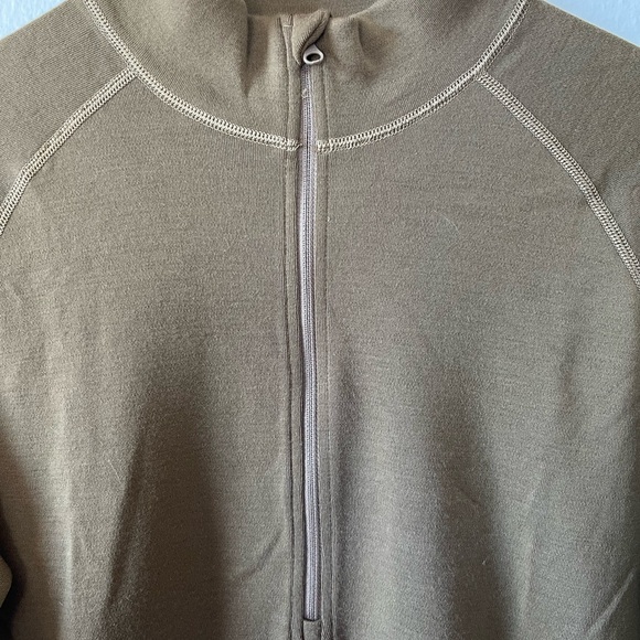 Filson Merino Wool Men's Tan Zip-Up Sweater - Picture 4 of 9